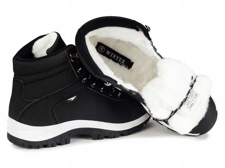 BUTY ZIMOWE DAMSKIE SPORTOWE OCIEPLANE Model HKR ocieplone