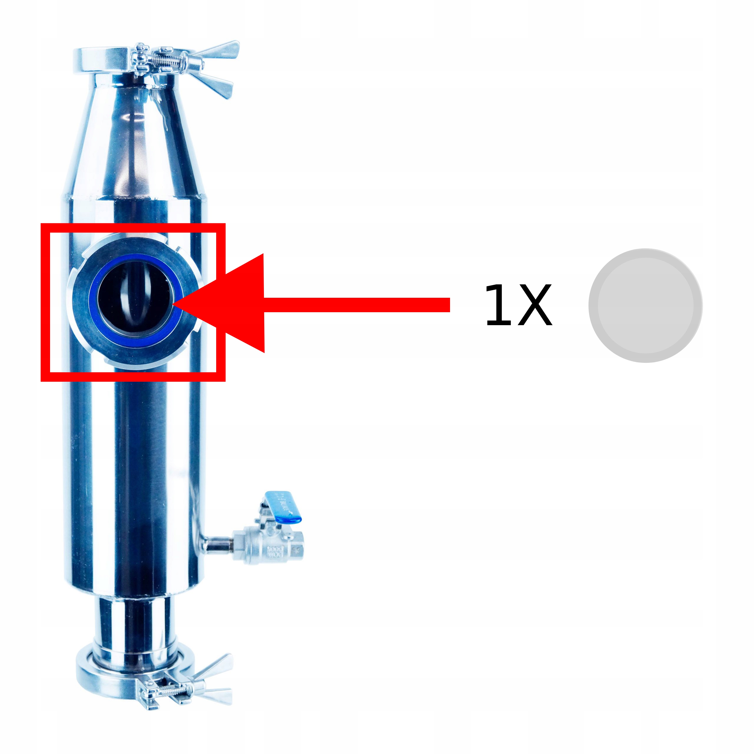 Wziernik / Szkło do bufora destylatora Aabratek