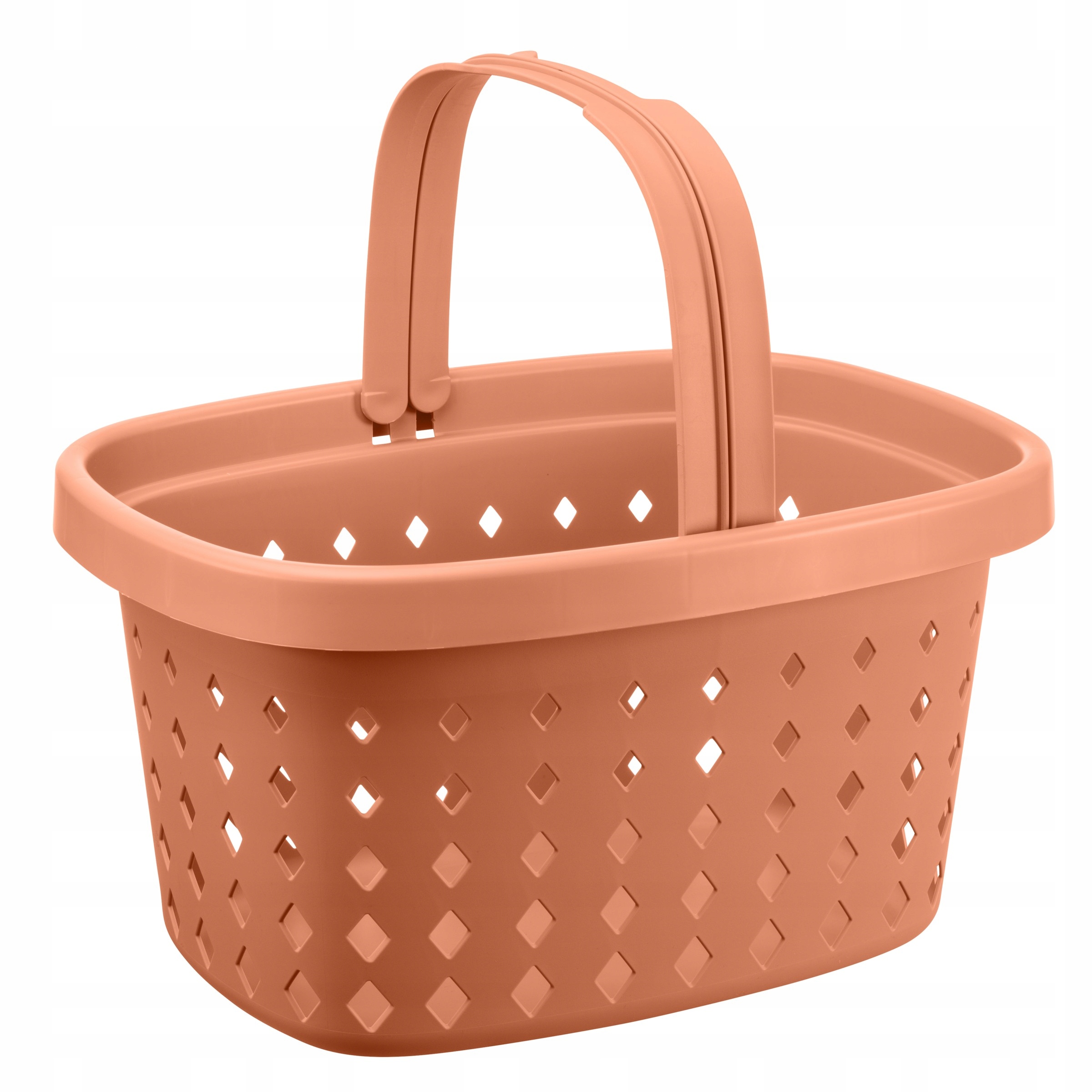 KOSZ NA ZAKUPY Z UCHWYTAMI AŻUROWY KOLOR MORELA