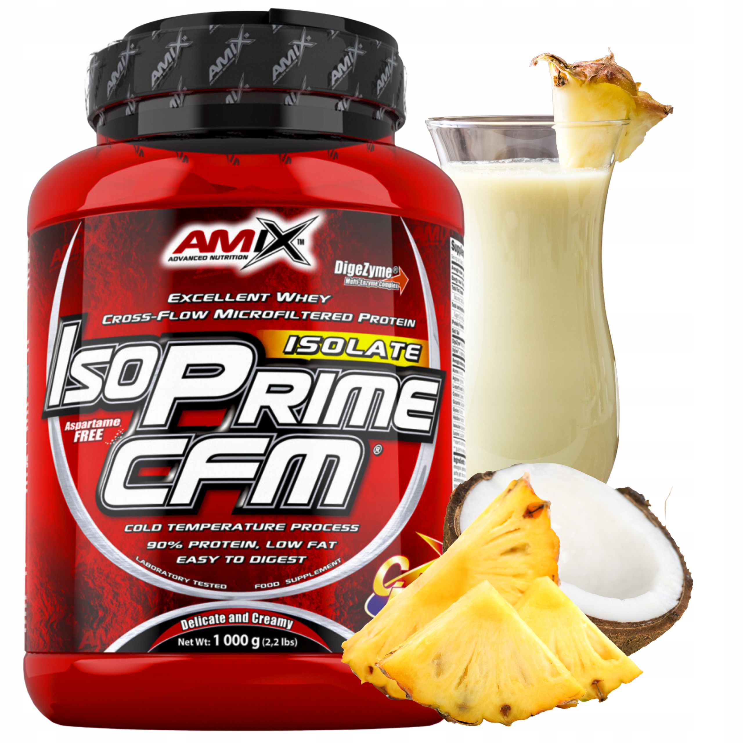 Proteinový izolát Amix Isoprime Cfm 1000 g Bílkoviny Wpi Pinacolada