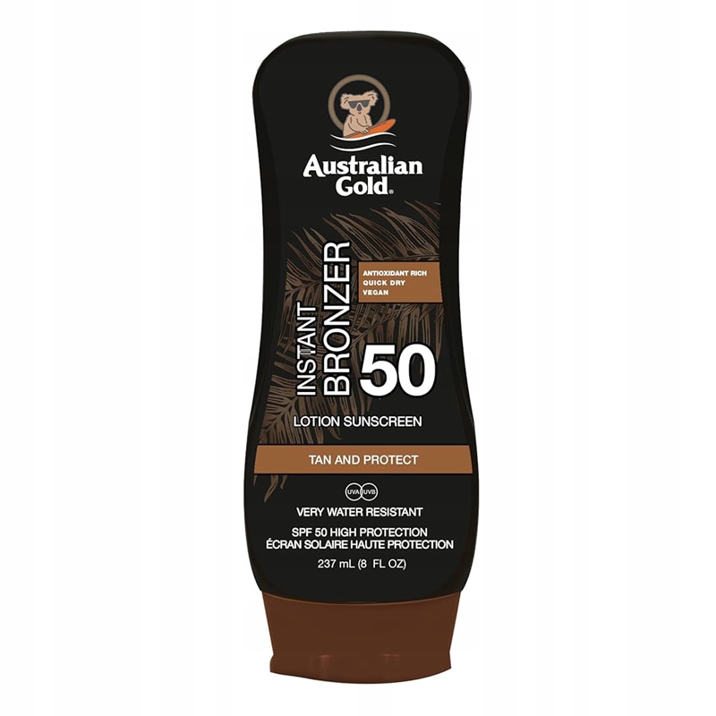 Australian Gold SPF50 Lotion s bronzerem 237 ml pro opalování na slunci