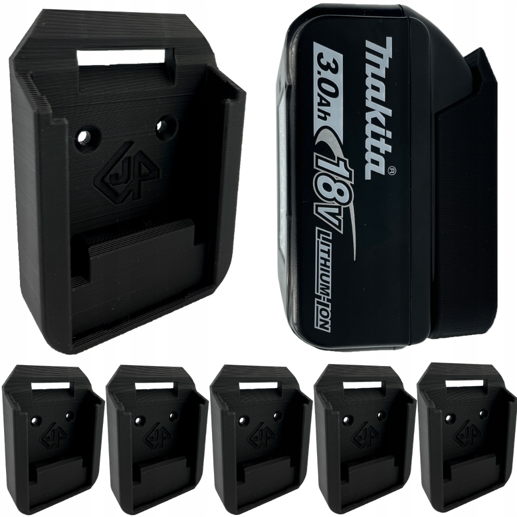 6X UCHWYT NA BATERIE DO SYSTEMU MAKITA LXT 18V CZARNY