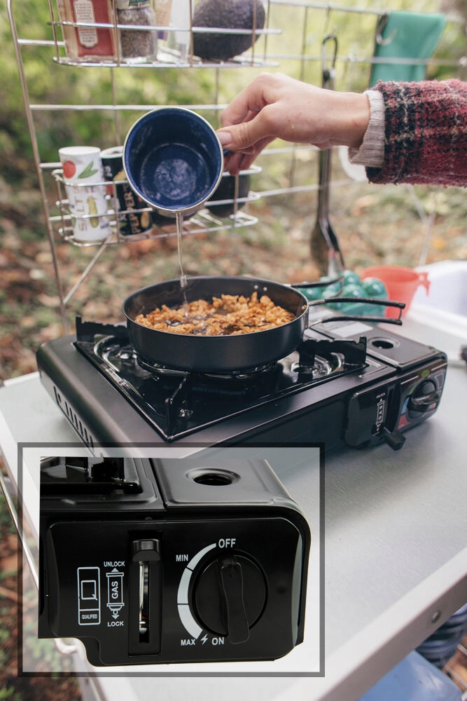 KUCHENKA GAZOWA TURYSTYCZNA POLOWA 2W1 Wysokość 11 cm