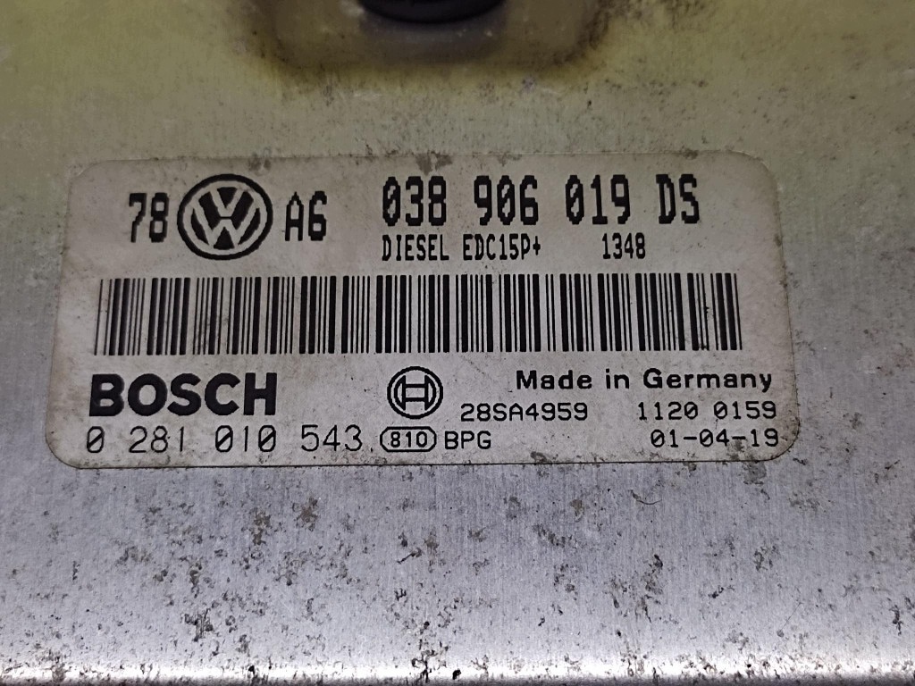 VW PASSAT B5 control unit of the engine 0281010543