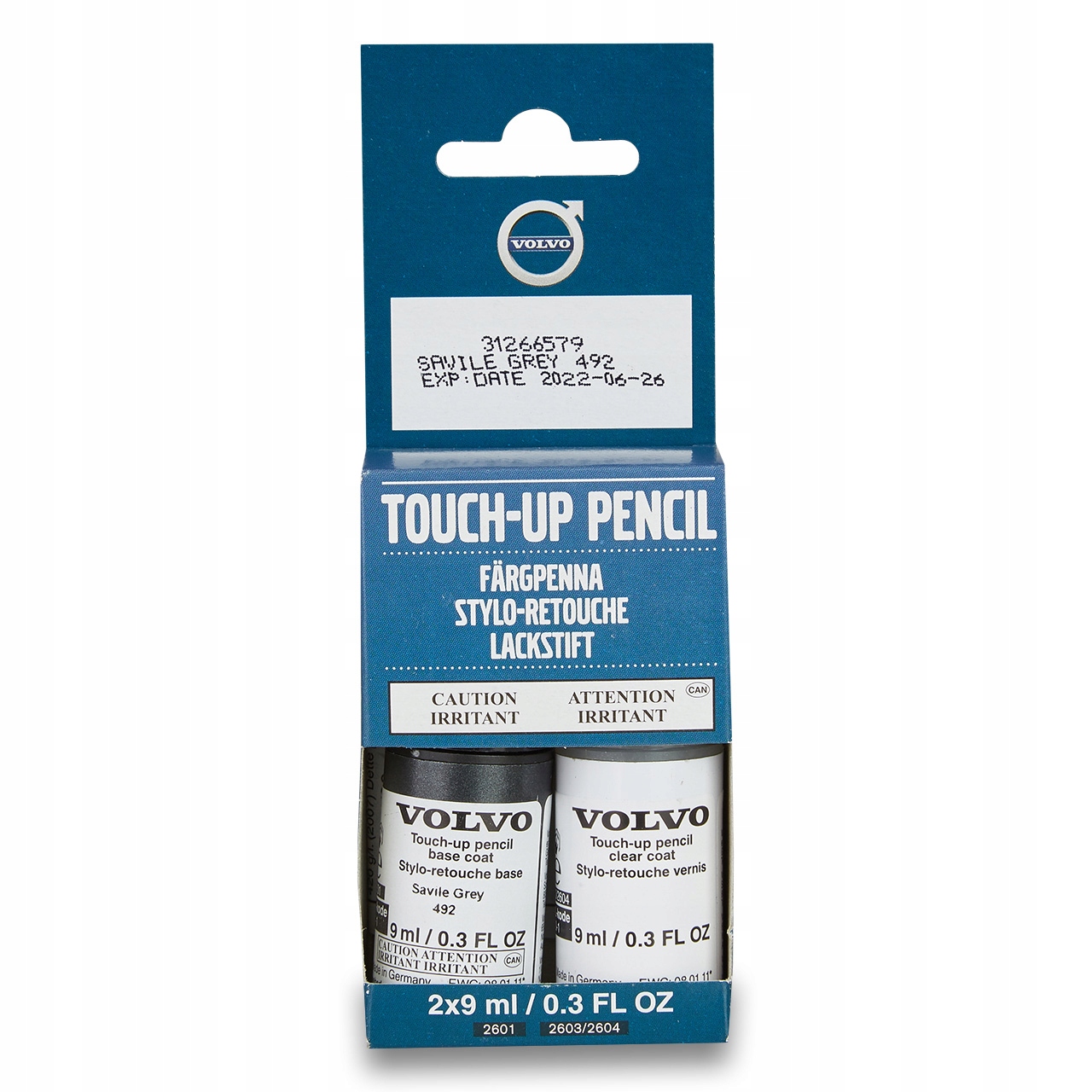 VOLVO lakier sztyft mazak zaprawka Savile Grey 492 Stan opakowania oryginalne