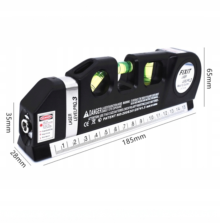 POZIOMICA LASEROWA Z MIARĄ laser miarka EAN (GTIN) 5904158804396