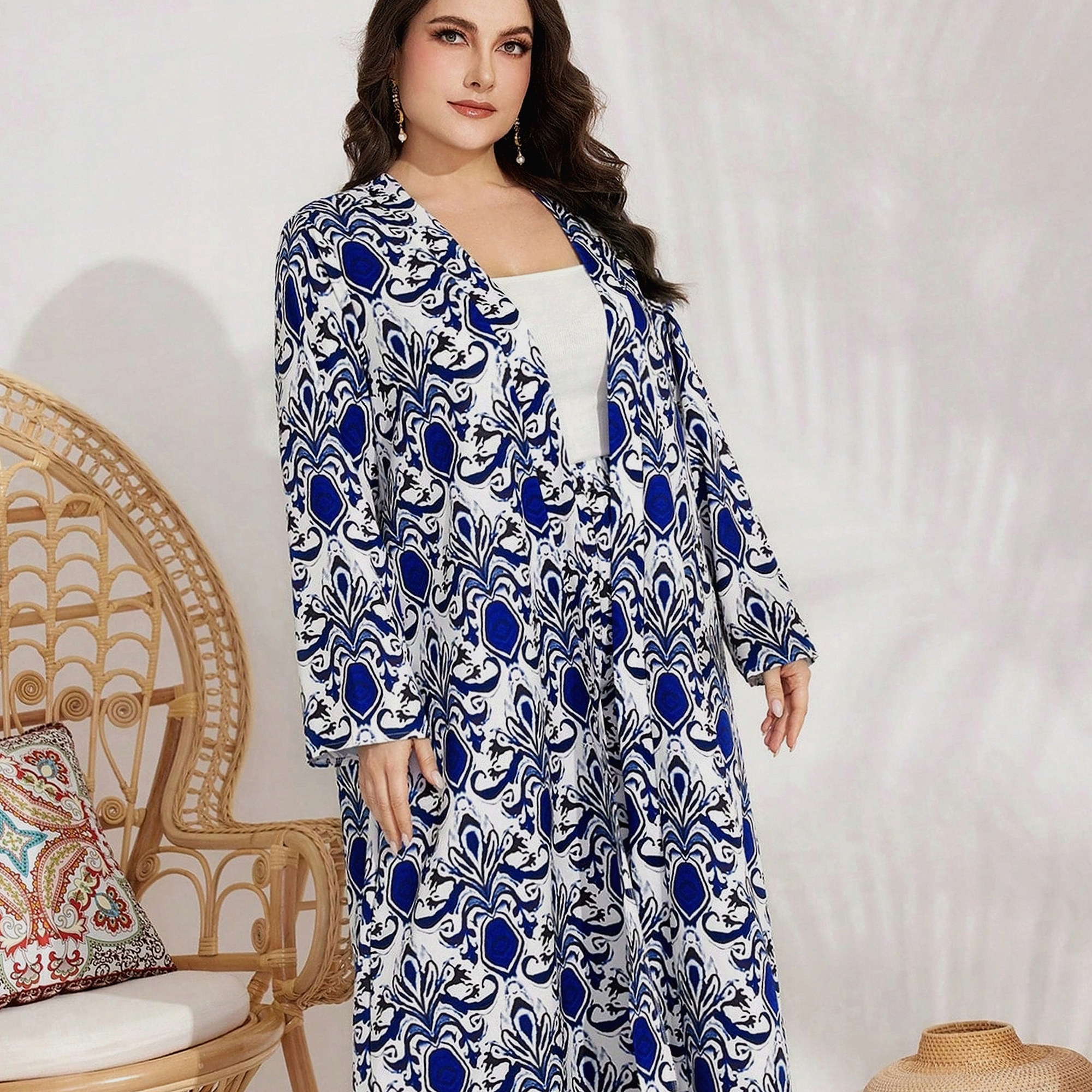 Dámský komplet v arabském stylu Motiv s kalhotami Orientální tunika 3XL