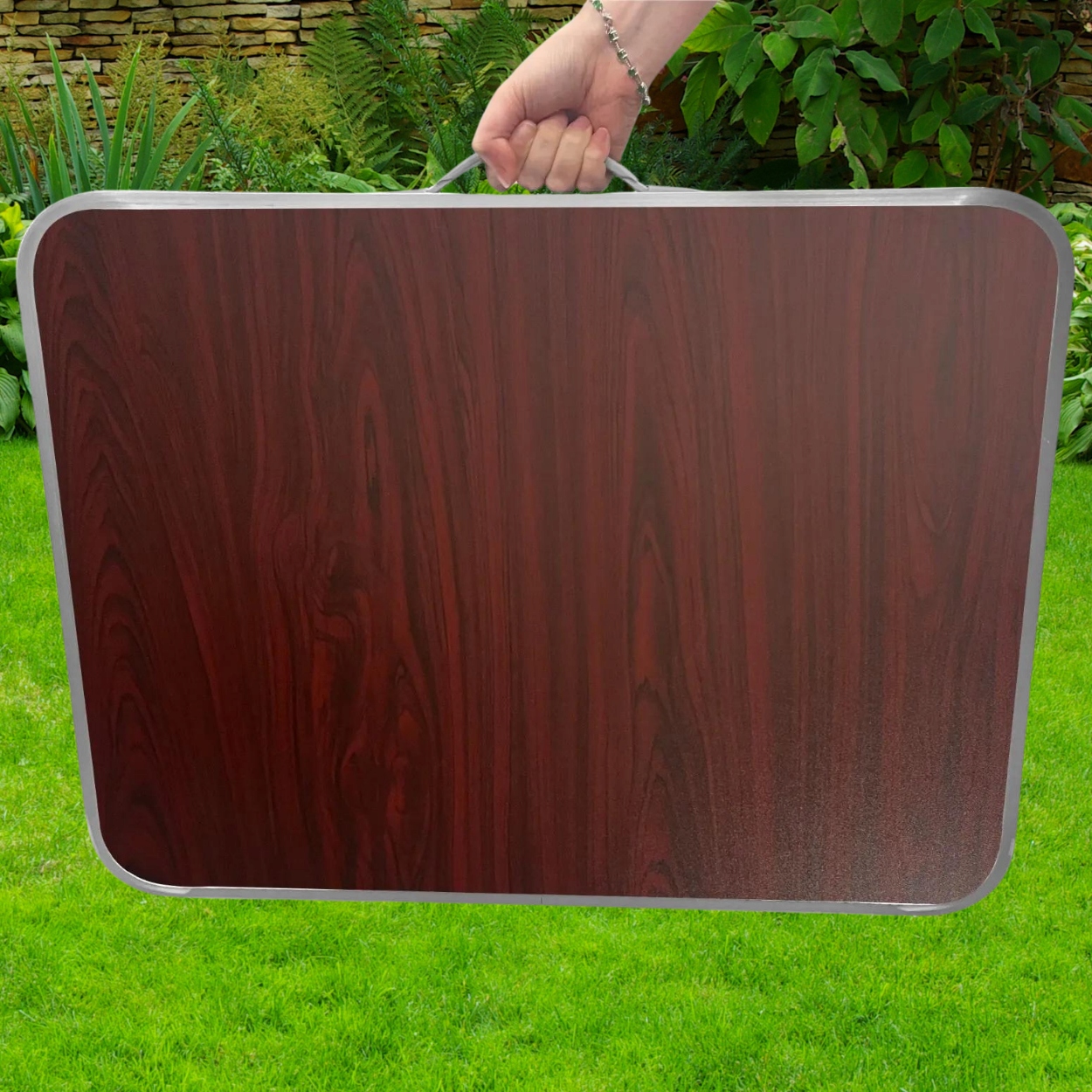 STÓŁ TURYSTYCZNY SKŁADANY STOLIK OGRODOWY TARASOWY 120X60 BIWAK GRILL OGRÓD Kolor dominujący beże i brązy