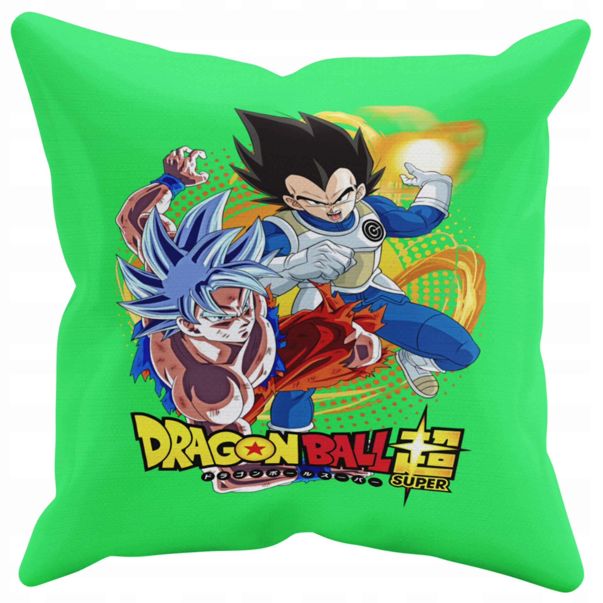 POSZEWKA NA PODUSZKĘ JAŚKA DO PRZEDSZKOLA DRAGONBALL+ IMIĘ GRATIS Kolor dominujący odcienie zieleni
