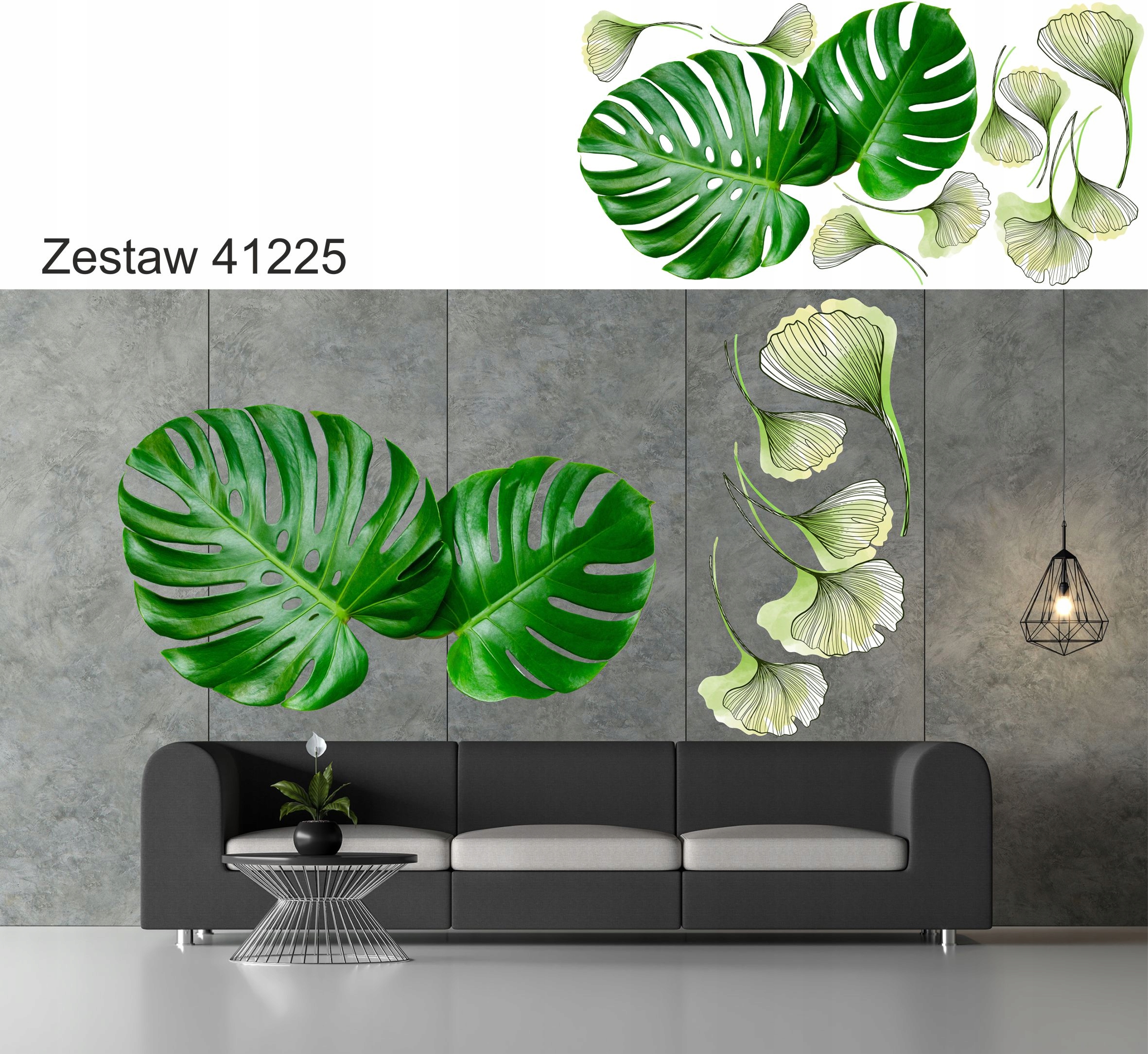 naklejki na ścianę ścienne liscie monstera monster Bohater brak