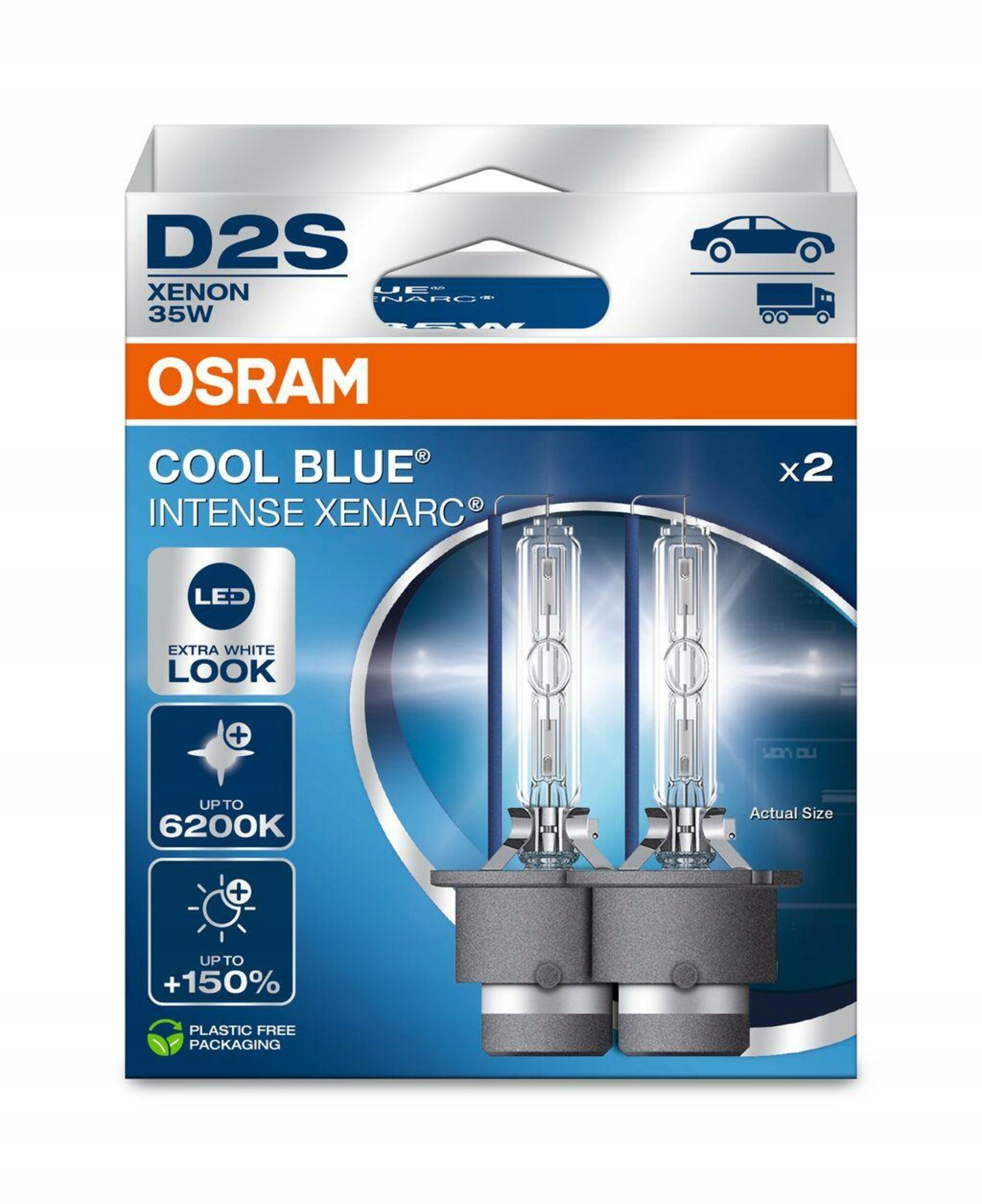 Osram D2S 35W P32d-2 Xenarc Intenzívna Chladná Modrá NextGen. 6200K +150% 2ks 6624