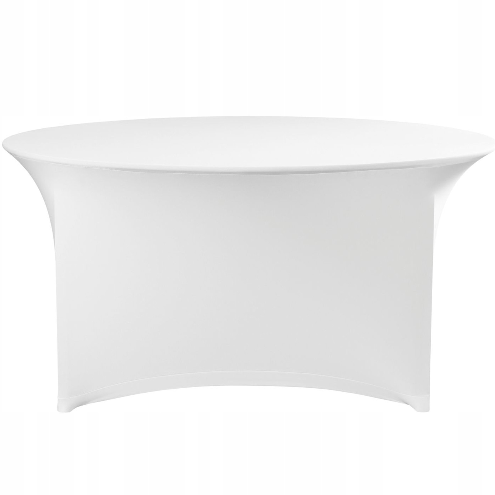 Ubrus Na Stůl Kulatý Cateringový Elastický Streč 150 CM Bílý