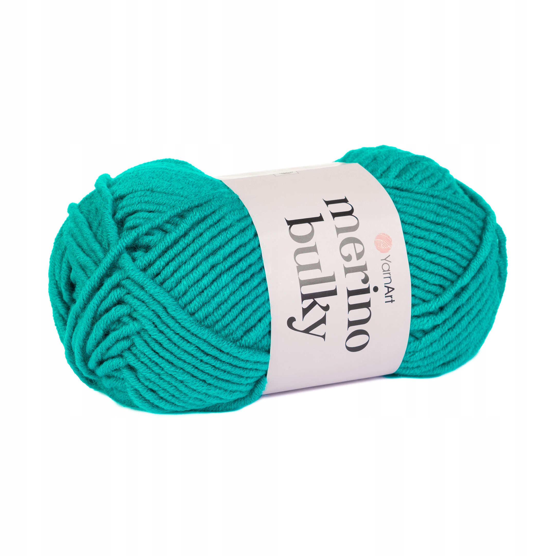 100g gruba włóczka 25% wełna YarnArt Merino Bulky turkus 11448
