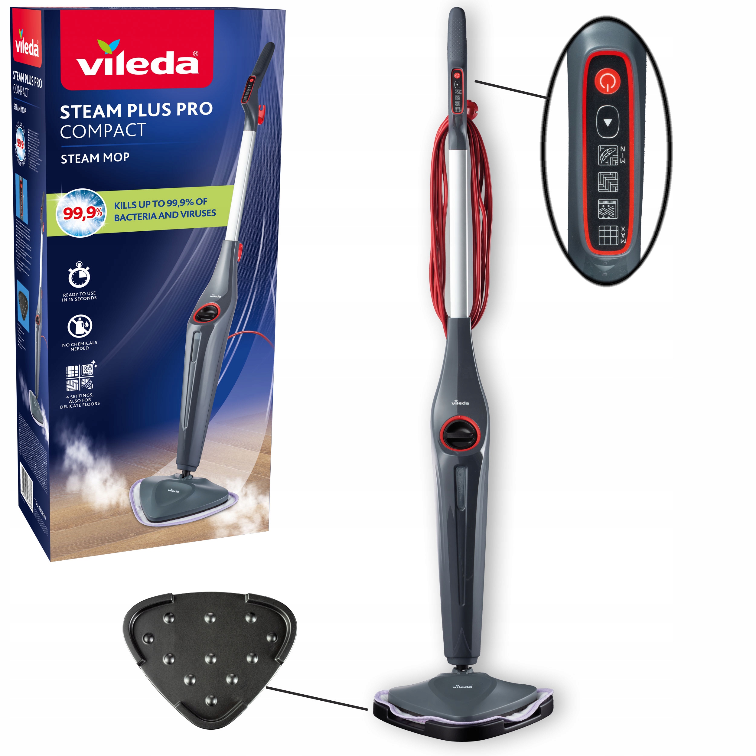 Parní mop Vileda Steam Plus Pro