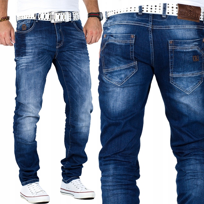 

Spodnie Cipo Baxx Jeansy Przecierane Slimfit