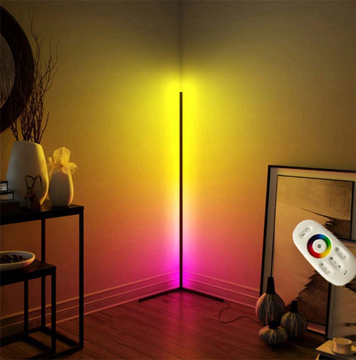 

Duża Lampa Podłogowa Narożna Stojąca Led Rgb 140CM