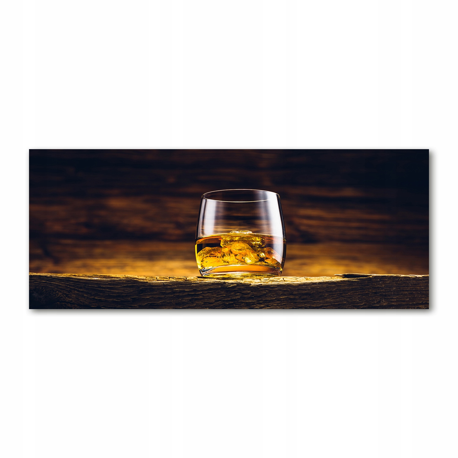 

Foto obraz szkło akryl Burbon w szklance 125x50 cm