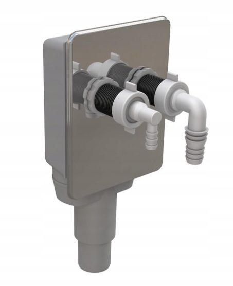 

Syfon do pralki/suszarki podwójny podtynkowy