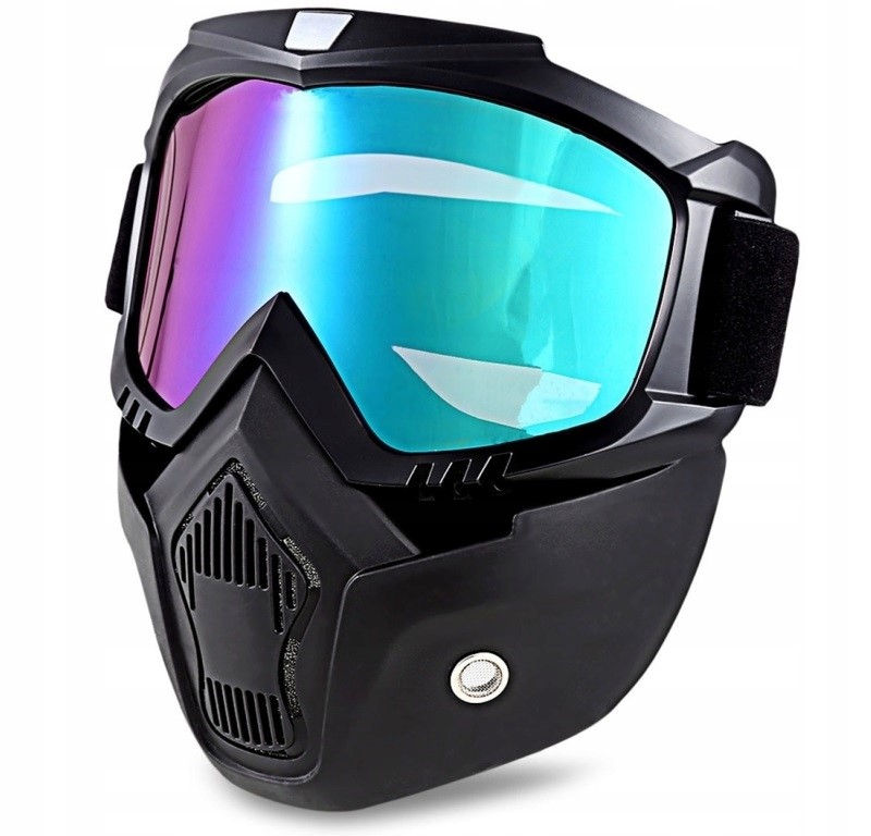 MASKA GOGLE OKULARY SNOWBOARD NARTY CROSS MOTOCYKL AIRSOFT LASER REGULOWANA Stan opakowania oryginalne