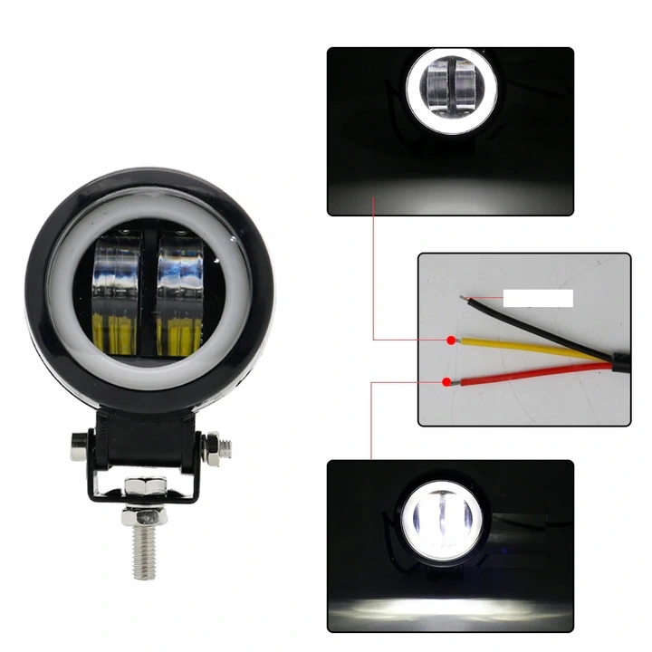 REFLEKTOR HALOGEN LAMPA LED CREE RING MOTOCYKL x2 Dopasowanie do pojazdu produkt uniwersalny