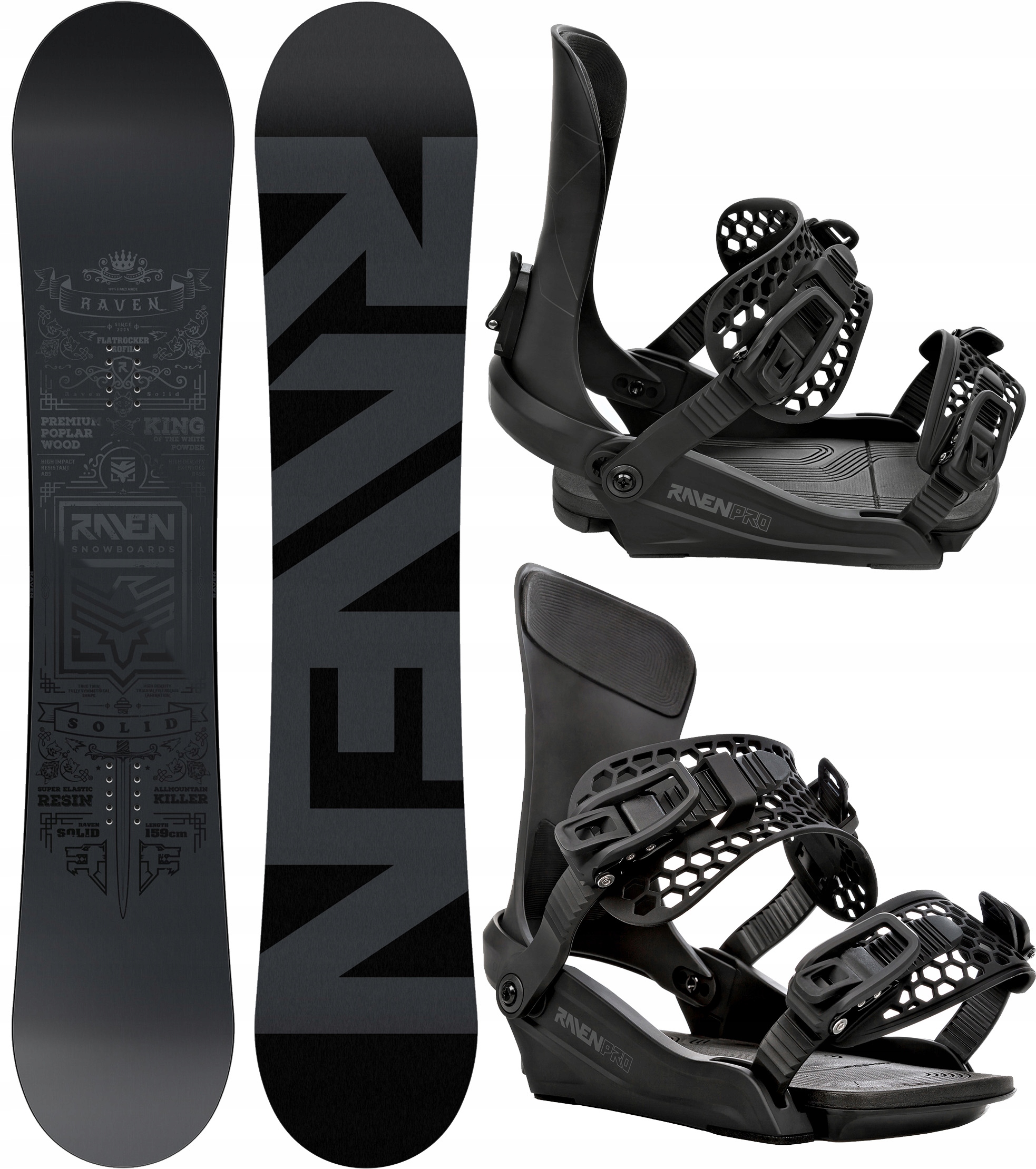 Snowboard Raven Solid Steel 152cm Wiązania Raven Pro King M