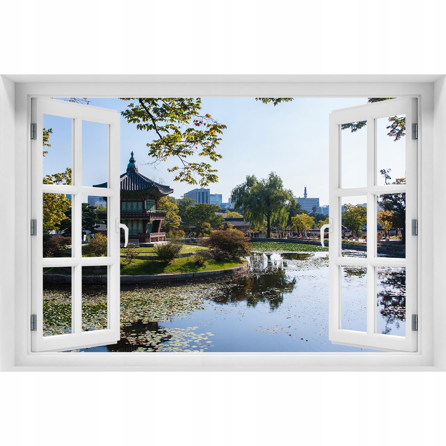 

3D Okno Naklejka na ścianę Korea Południowa 90x60