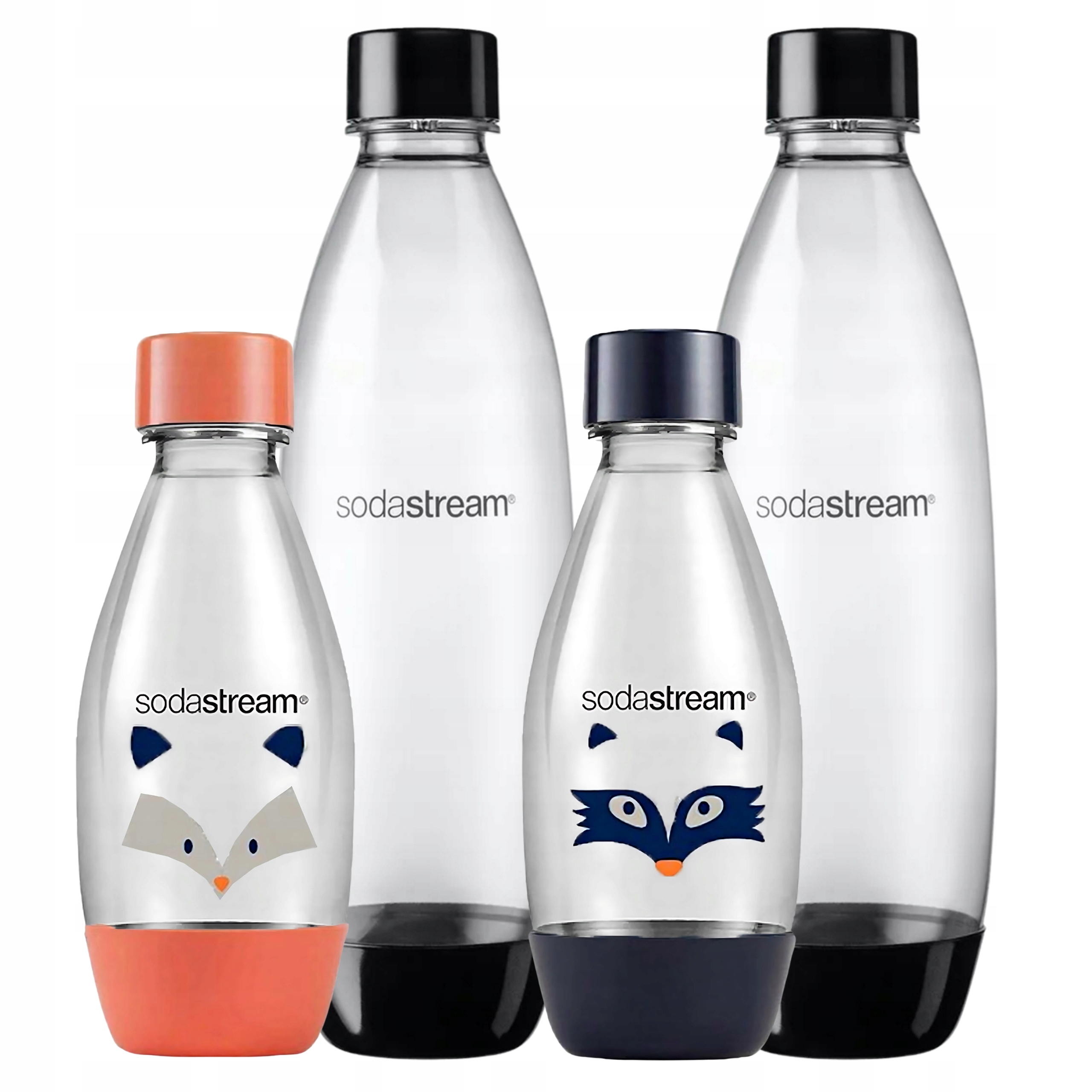 Lahve SodaStream Fuse 2x Černá 1L, 2x Little Heroes Szop, Jezevec 0,5L