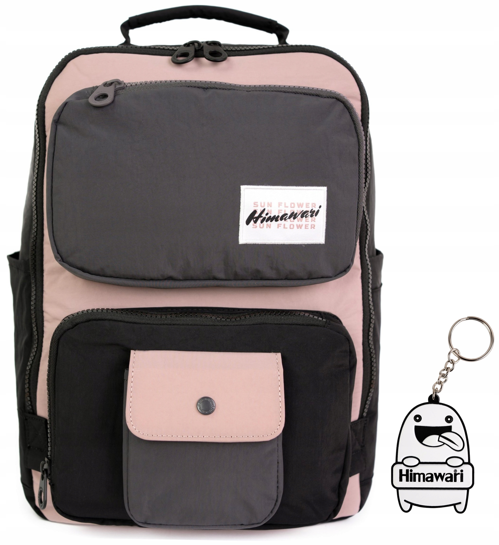 Batoh Himawari Retro S lehký, multifunkční, 90s, grafitový