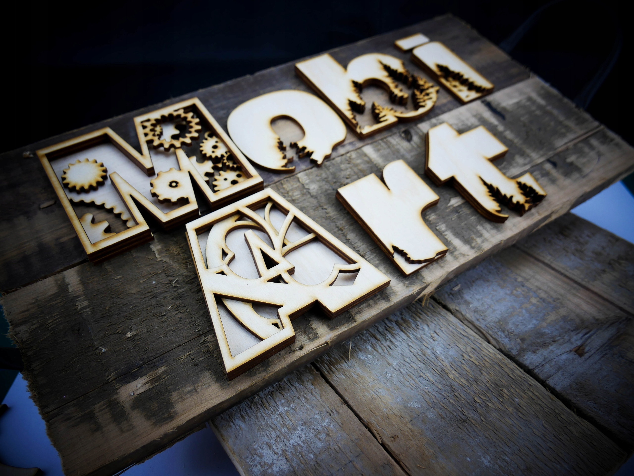 ELIPSA DEKOR SKLEJKA WESELE Dom Młodego Pana 20cm Rodzaj drewno