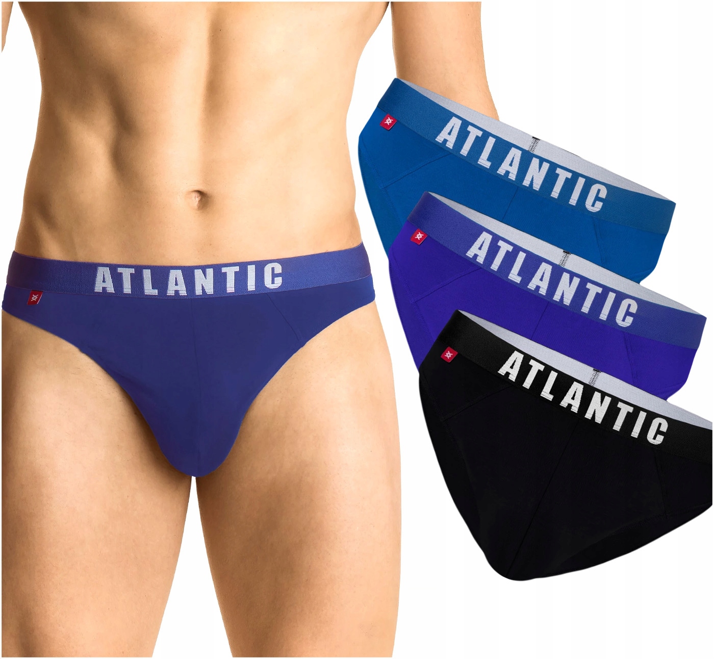 

Slipy męskie 3-PAK majtki Atlantic 3MP-094 XXL