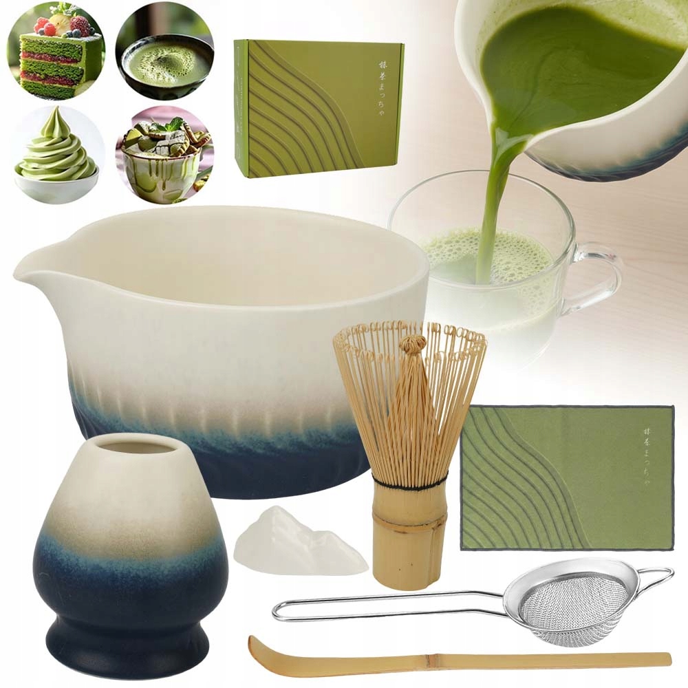 Zestaw Prezentowy Do Herbaty Matcha Zestaw Do Parzenia Matchy 7 Szt.