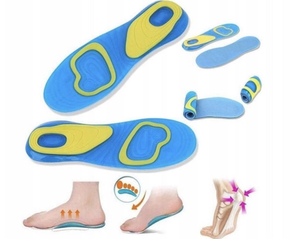 WKŁADKI ŻELOWE DO BUTÓW BHP ROBOCZE UNIWERSALNE MIĘKKIE Kod producenta KOMFORT