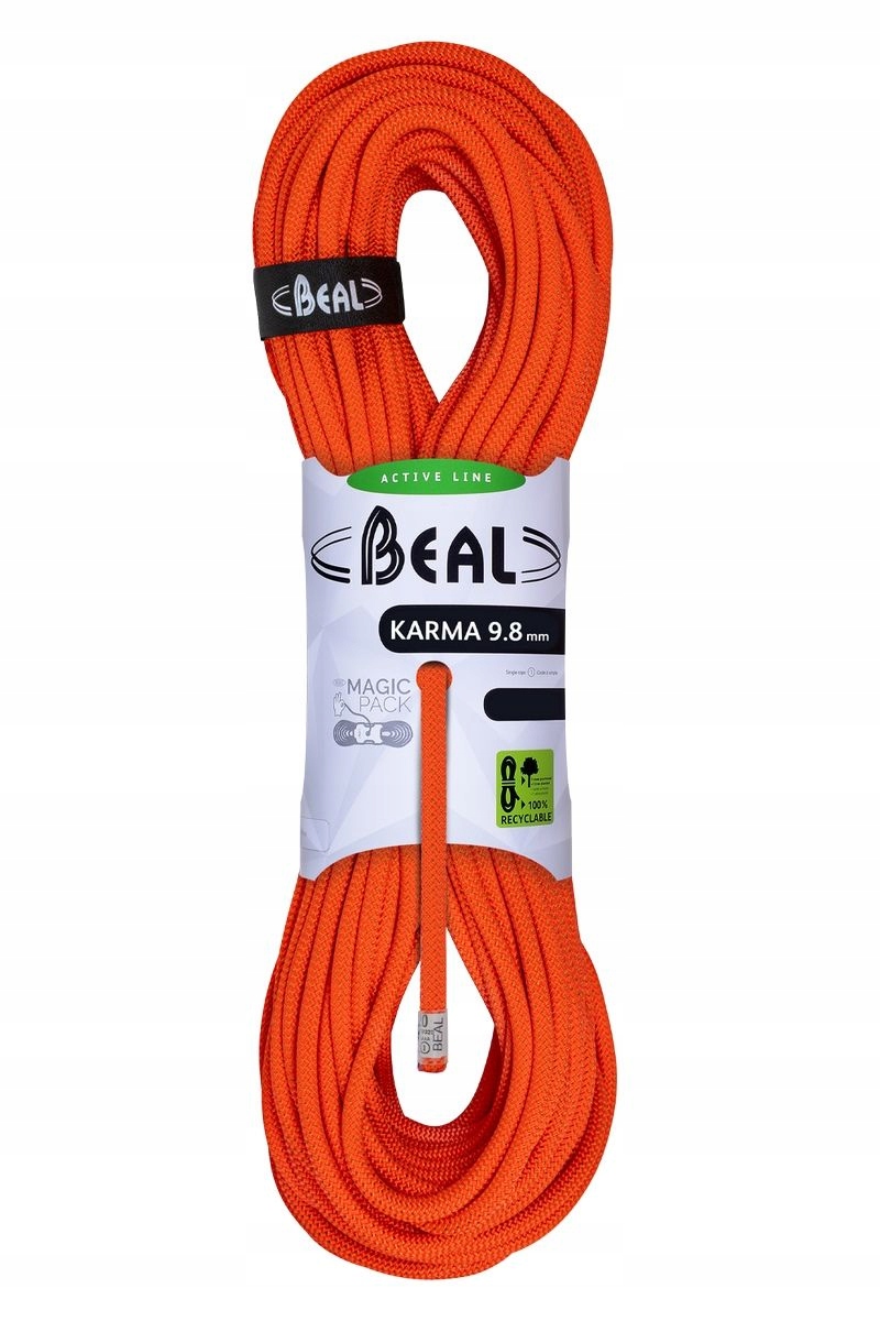 Beal Dynamické lezecké lano Karma 9,8Mm 60M oranžové