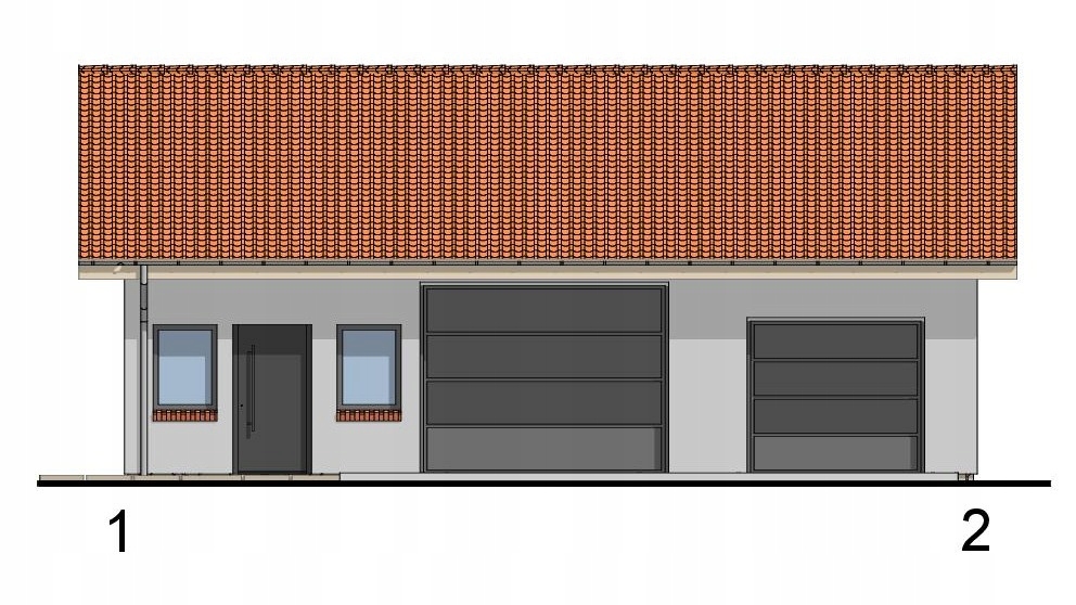 PROJEKT BUDYNKU GOSPODARCZEGO GS012 W TECHNOLOGII SZKIELETOWEJ Szerokość 12 m
