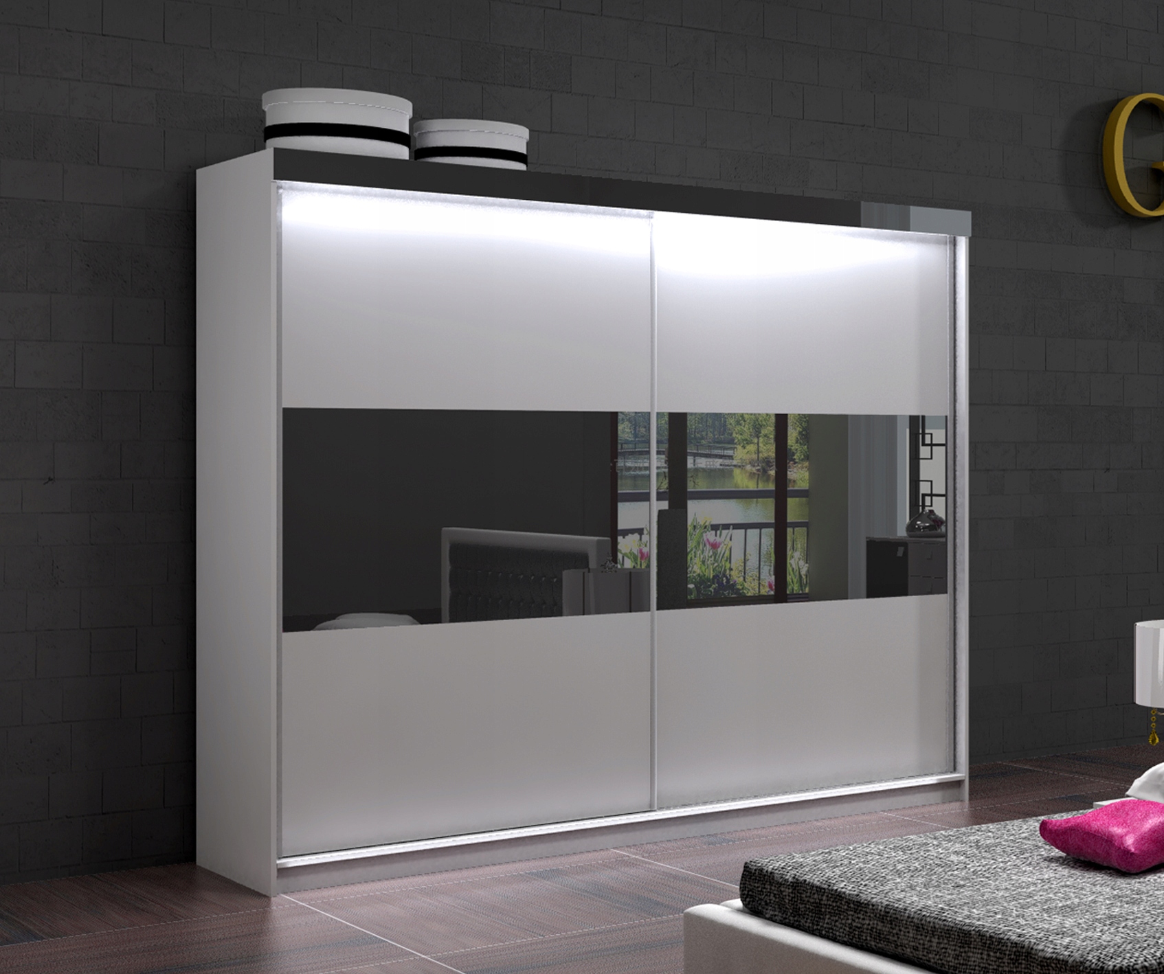 SZAFA MOBI BARDZO WYSOKA 270CM! DWUDRZWIOWA Wysokość mebla 270 cm