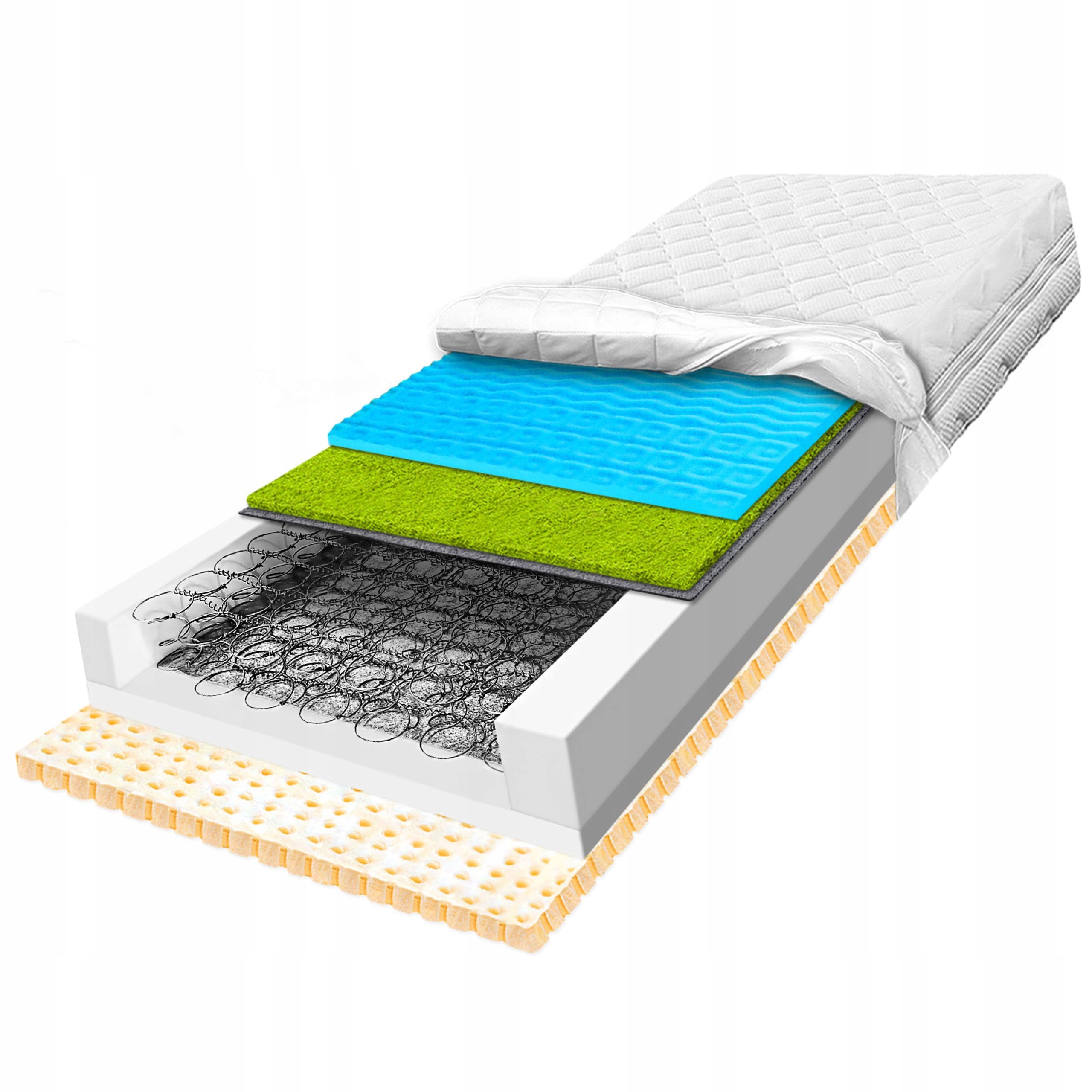 Matrac s morskou trávou 110 x 190 7 zónový proti kŕčom tvrdý H3 H4 23 cm