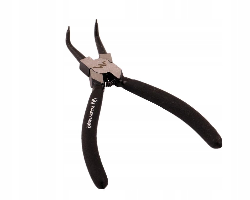 Szczypce do pierścieni osadczych 150 mm wewnętrzne wygięte Waryński