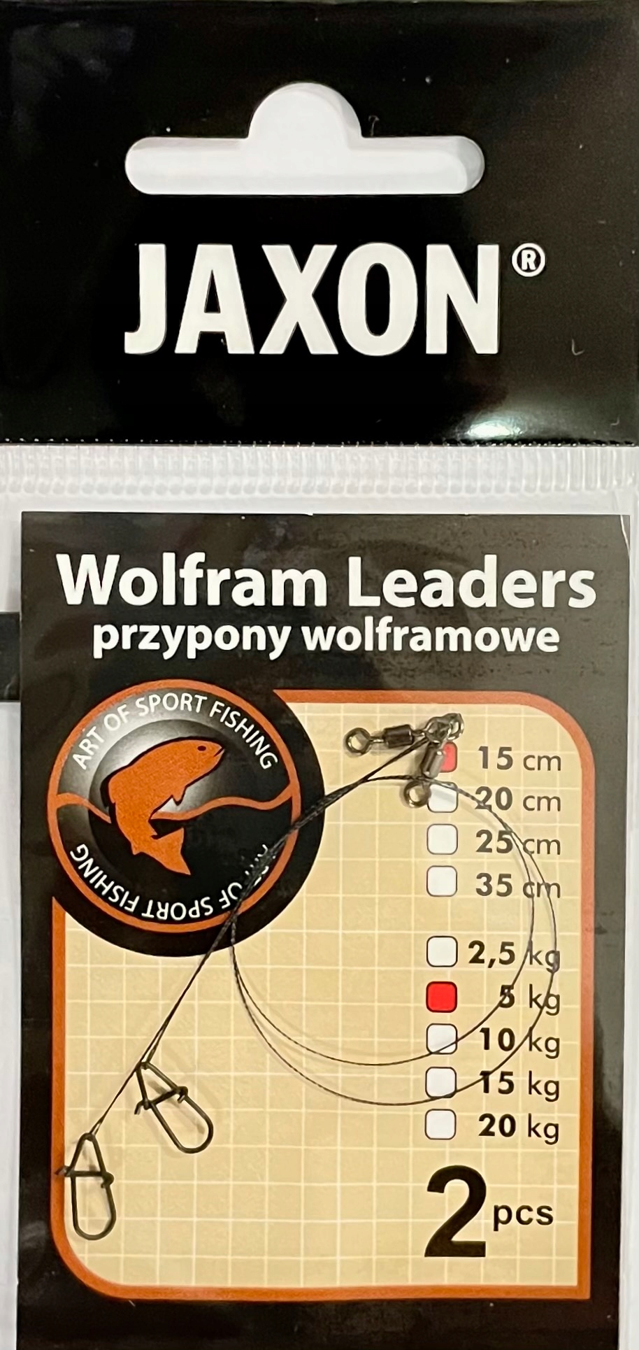 JAXON PRZYPON WOLFRAM 15CM 5KG 2SZT