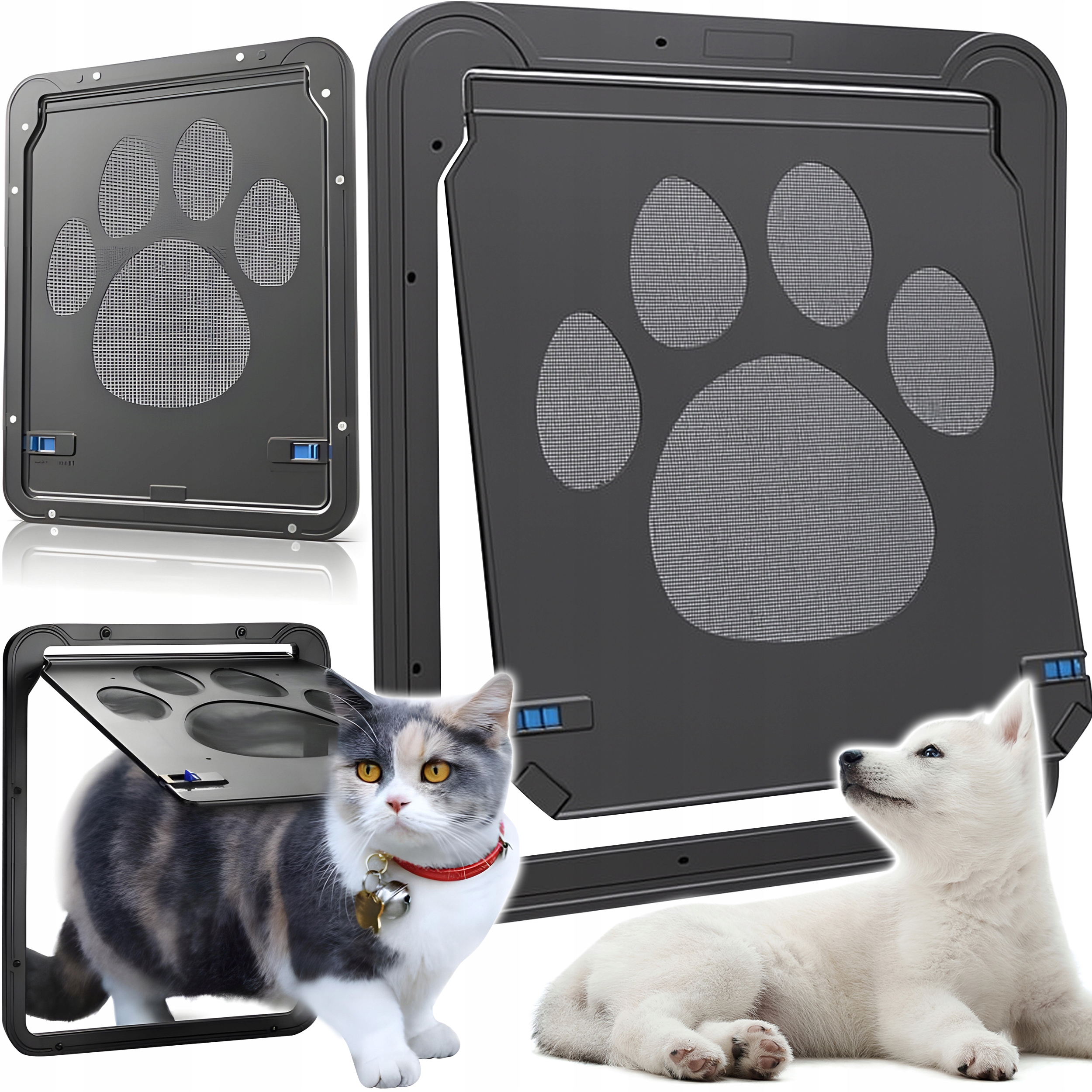 Levně Branka Klapka Tunel Na Dveře Moskytiéry Dvířka Pro Psy Psa Kočky