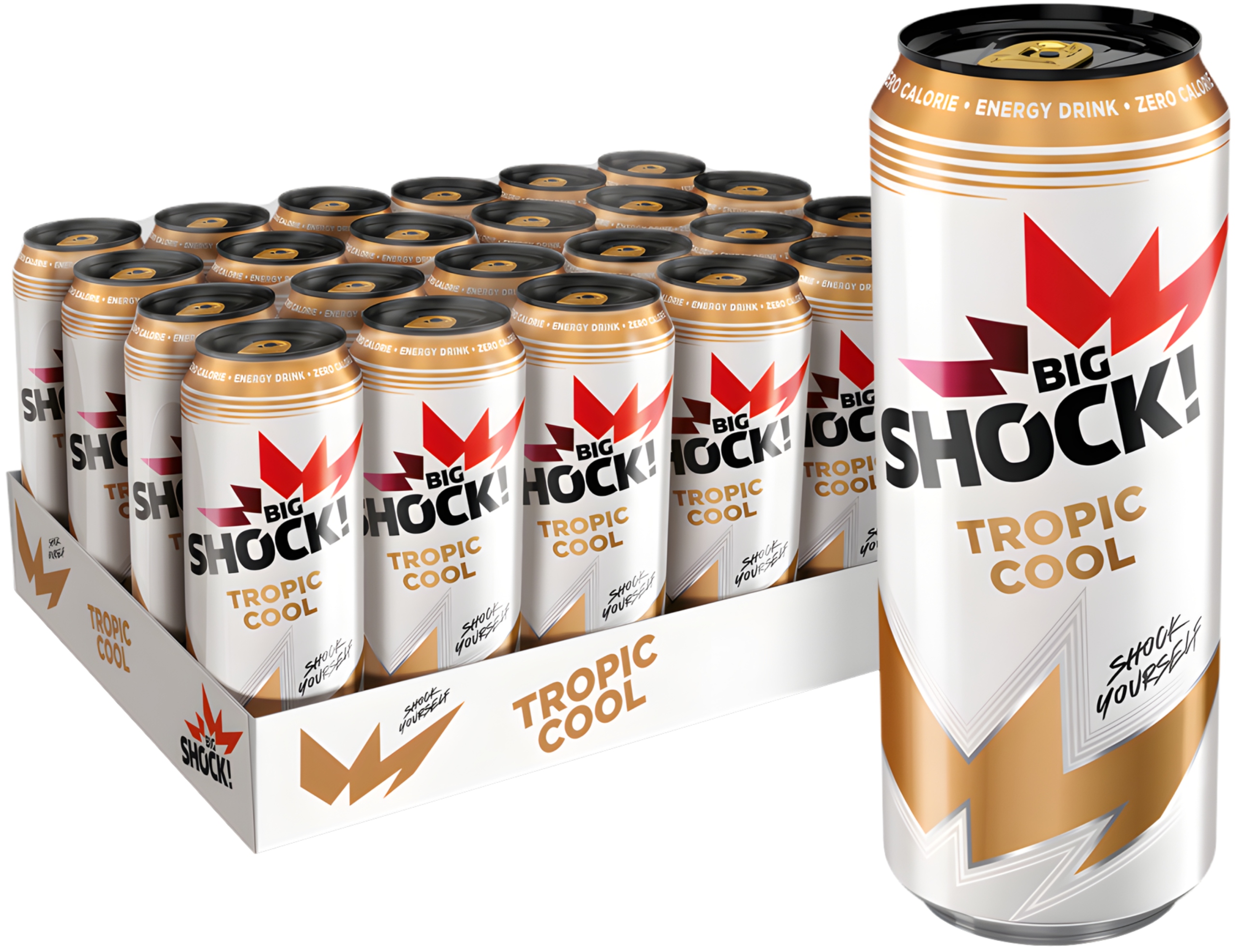 Levně Big Shock! Tropic Cool energetický nápoj sycený 24×0,5l