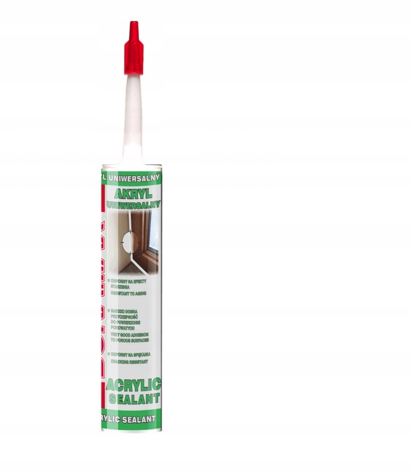 Akryl Biały 280 ml Malowalny – Uszczelniacz Do Pęknięć, Spoin, Fug
