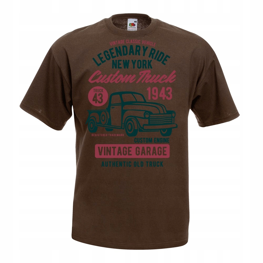 

Koszulka auto samochód vintage oldschool M brązowa
