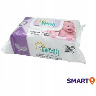 Chusteczki nawilżane z klipsem SMART 7 x 120 szt.