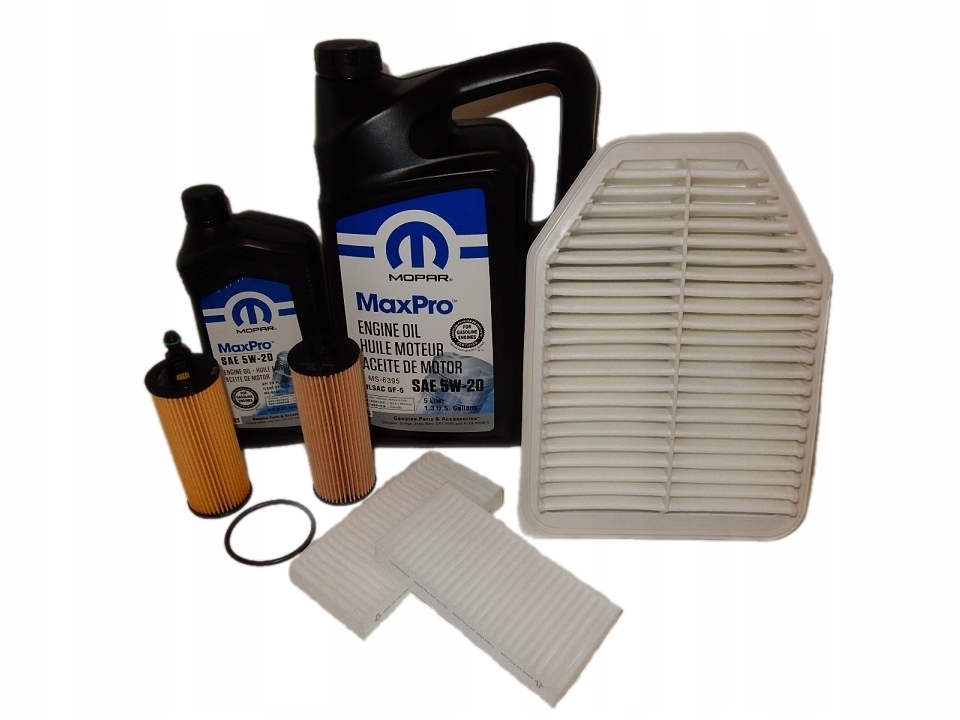 Zestaw Mopar 5W20 6L Filtry Jeep Wrangler Jk 3.6