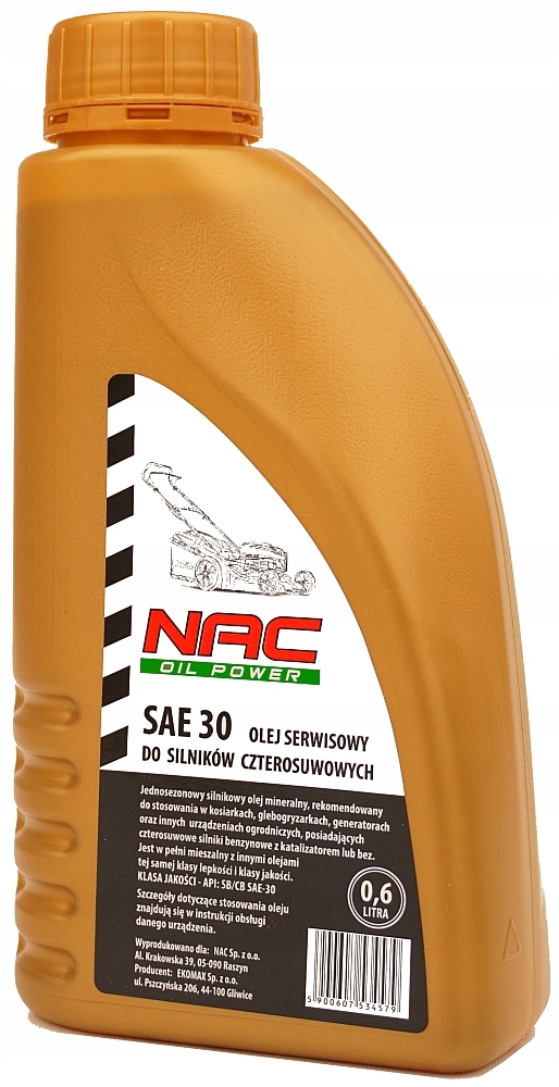 NAC OLEJ SILNIKOWY DO KOSIARKI KOSIAREK SAE 30 Marka NAC