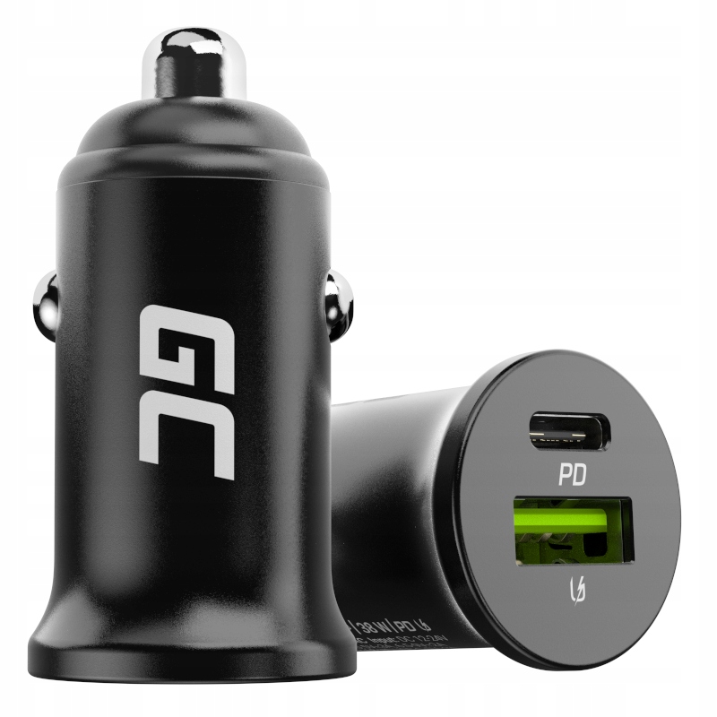 Green Cell Ładowarka samochodowa PowerRide Nano38 38W 6A 1xUSB-C,1xUSB-A