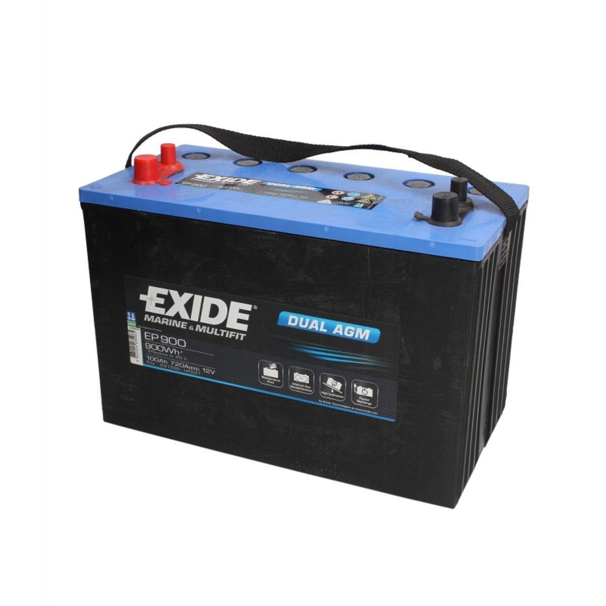 EP900 - Акумулятор EXIDE DUAL AGM 100ah 900wh L+