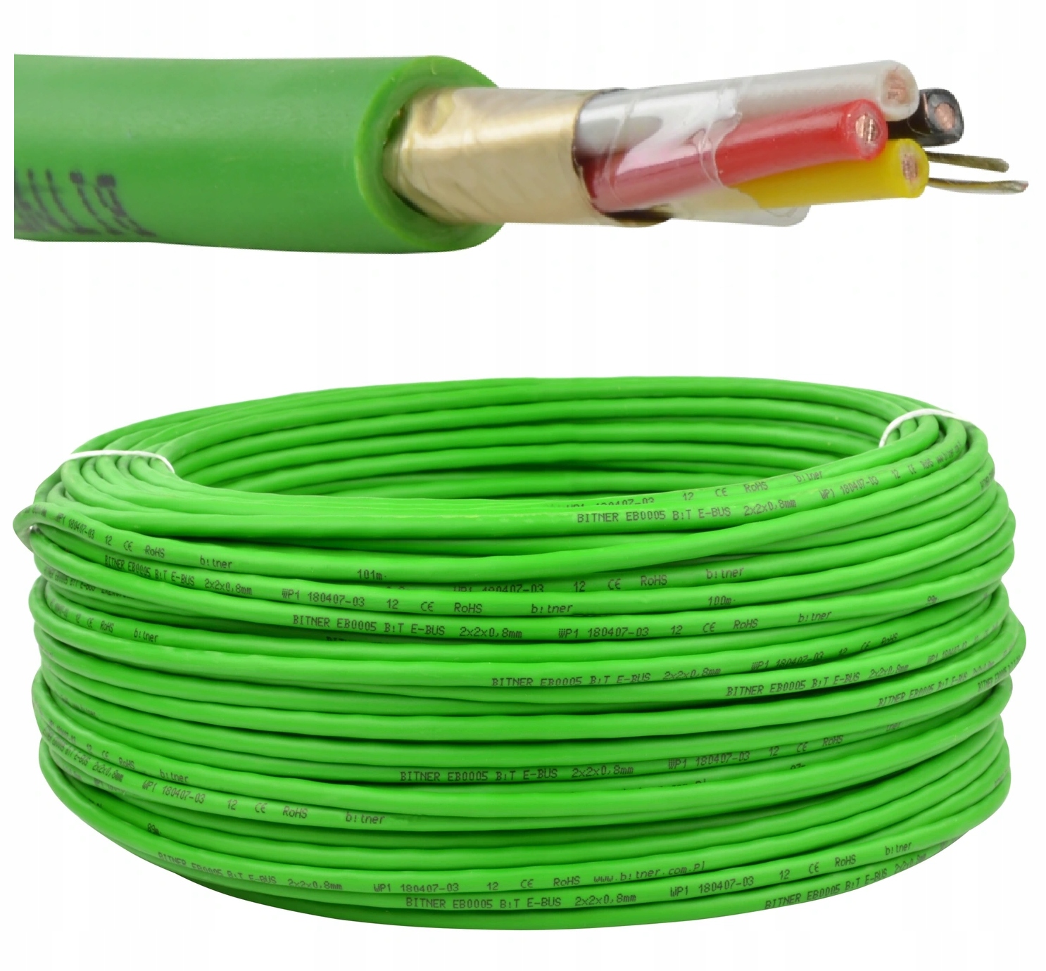 Bitner Kabel przewód Bus Eib 2x2x0,8 Knx 100m