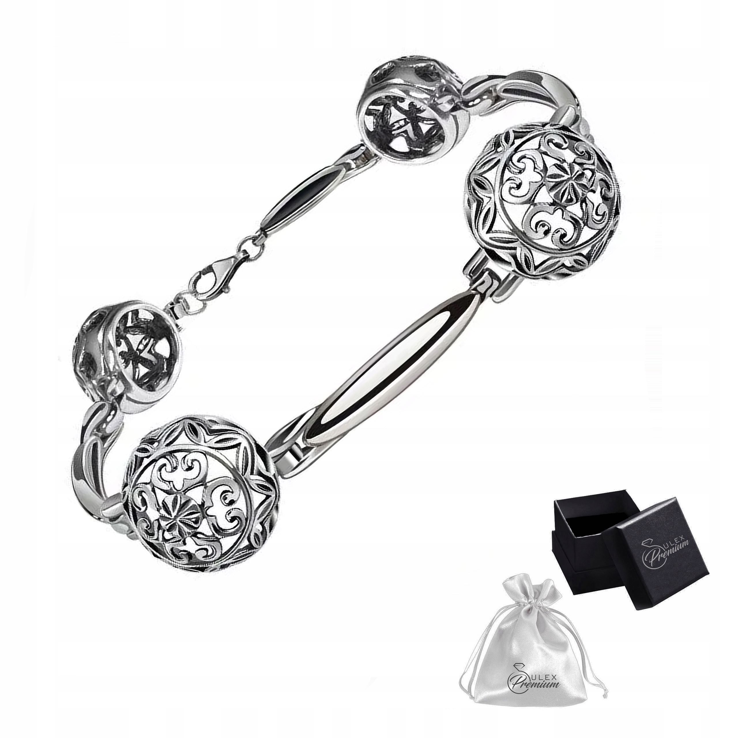 Stříbrný náramek ryzost 925 Klasický ažurový náramek Šarotka pro ženy