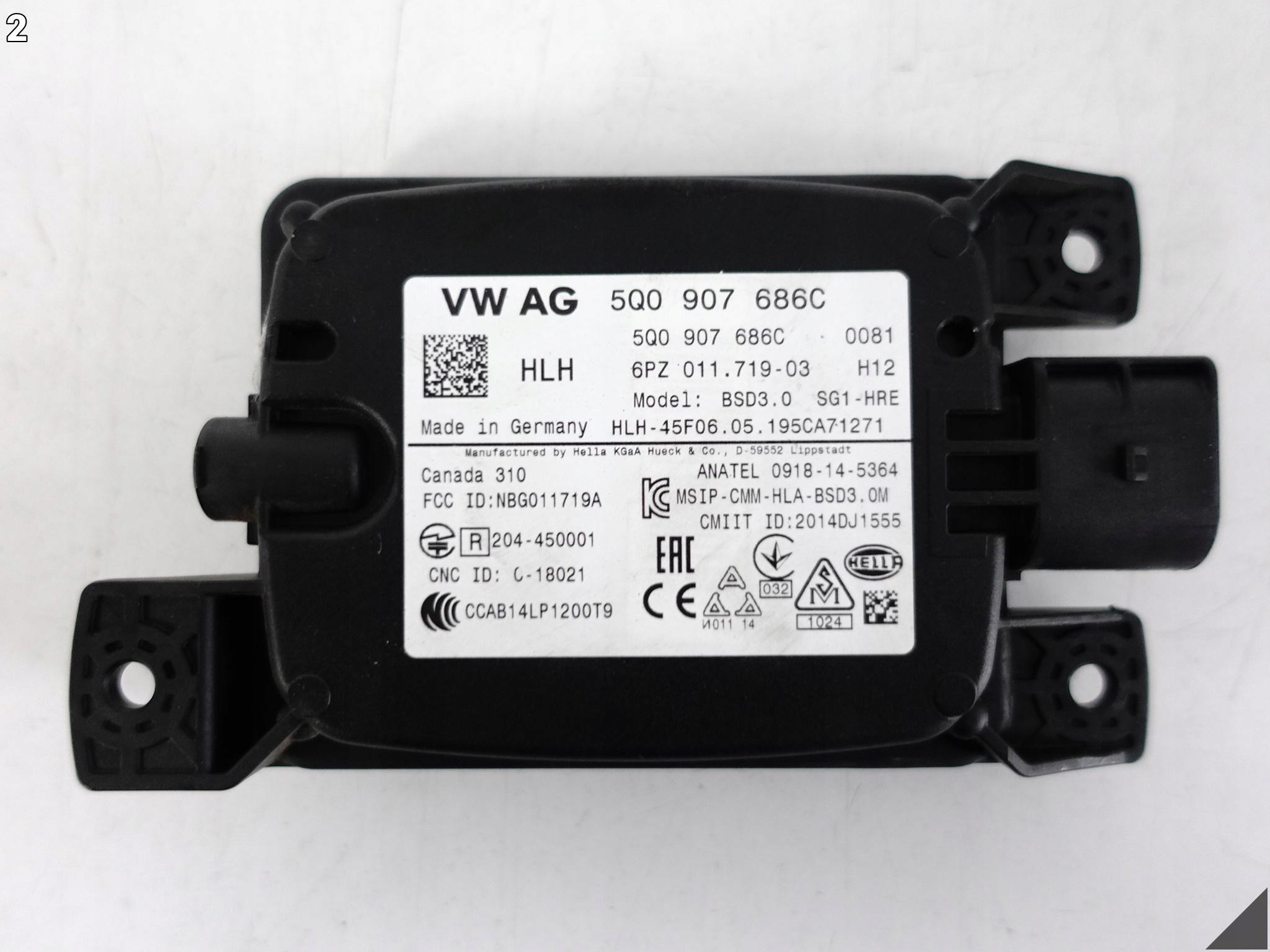 VW GOLF VII 5G0 SKODA OCTAVIA III 5E0 SEAT RADAR ASYSTEN changes supports RUCHU